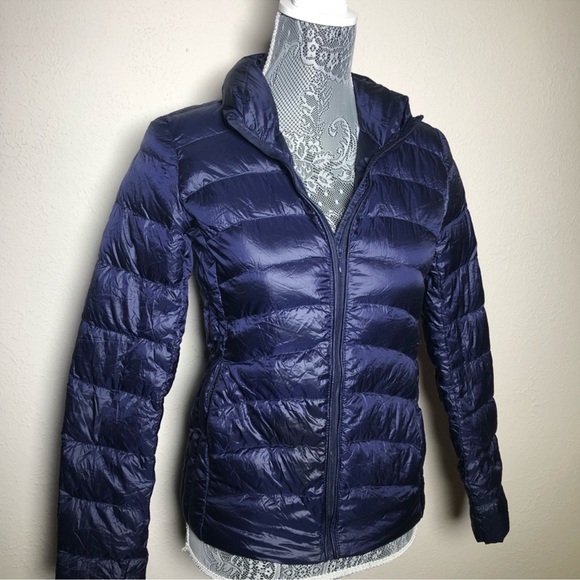Puredown Navy Ultra Lightweight Puffer Down Jacket Extra Small - Picture 6 of 8